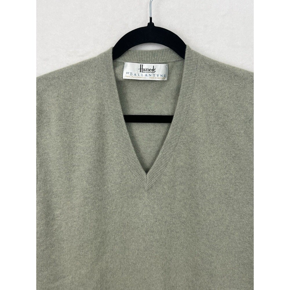 Ballantyne x Harrods 100% Cashmere Sweater Vest Scotland Men's Size 44/US L - Picture 2 of 10